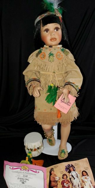 Native American Porcelain Doll 21  Dancing Dove " Artist Kelly Rubert