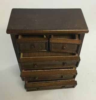 Vintage Concord Dollhouse Miniatures Wood Enfield Dresser Bureau Furniture 2
