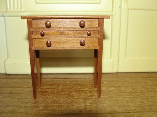 Dollhouse Miniature Wood Table By Reeves