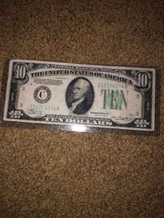$10 1934a Star Federal Reserve Note L01821801 Series A Ten Dollar