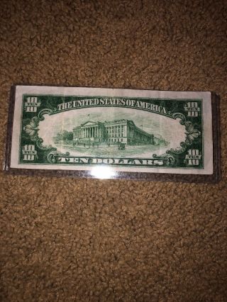 $10 1934A Star Federal Reserve Note L01821801 series A ten dollar 2