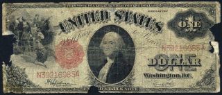 1917 United States One Dollar Fr 39 Speelman / White Horse Blanket Sawhorse Note