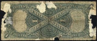 1917 United States One Dollar FR 39 SPEELMAN / WHITE Horse Blanket SAWHORSE Note 2