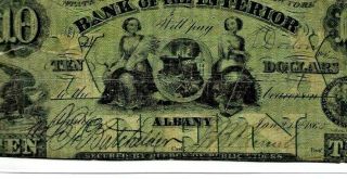 $10 (york) " Bank Of The Interior " 1800 