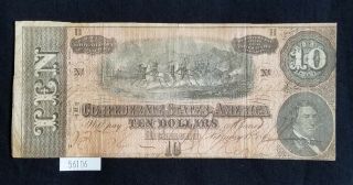 West Point Coins 1864 $10 Confederate Note Feb.  17th 1864 Richmond