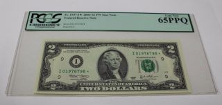Fr 1937 - I 2003 Two Dollar Star Note 2 Minneapolis Pcgs Graded 65 Gem