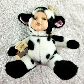 Show Stoppers Porcelain Doll Cow Baby Milkie Born To Be Wild Series