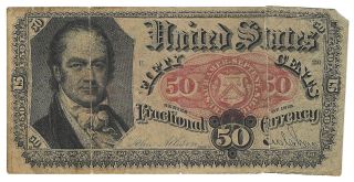 50c Fifty - Cents 5th Issue Fractional Currency Fr 1381