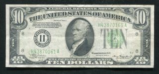 1934 - A $10 Ten Dollars Frn Federal Reserve Note St.  Louis,  Mo Very Fine,  (c)