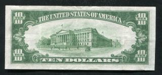 1934 - A $10 TEN DOLLARS FRN FEDERAL RESERVE NOTE ST.  LOUIS,  MO VERY FINE,  (C) 2