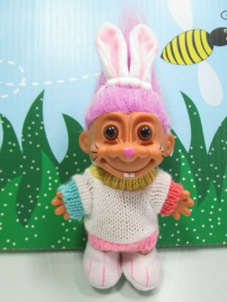Easter Sweater Wacky Wabbit / Rabbit / Bunny - 5 " Russ Troll Doll