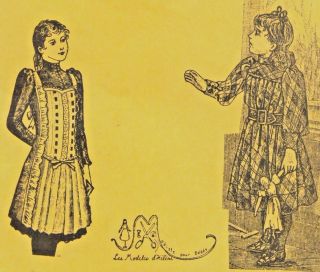 25 " Antique French Jumeau/bru Doll@1891 Apron Bias Cut Dress Pattern German Child