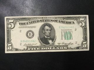1950 - A Federal Reserve Paper Money - 5 Dollars Star Note