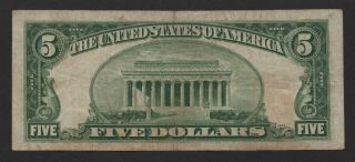 FR 1534 $5.  00 Red Seal Star Note VF 1953 2