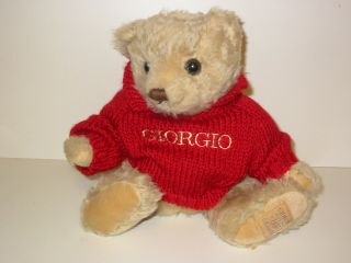 1995 Giorgio Beverly Hills Collectors Stuffed Teddy Bear W/sweater Plush Toy