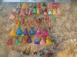 Polly Pocket Disney Princess Magic Clip Magiclip Dresses Carriages Accessories