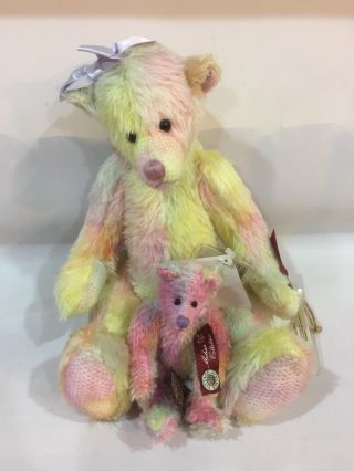 Vintage Edition Mohair Jointed Bear Ltd Edition Zoe & Miniature Loulou Pastel