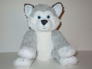 Build A Bear Siberian Husky Plush Puppy Dog Stuffed Animal 12 " Babw Doll Grey