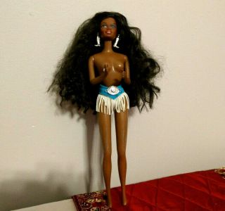 Mattel Barbie Doll African American Black Western Stampin 1993