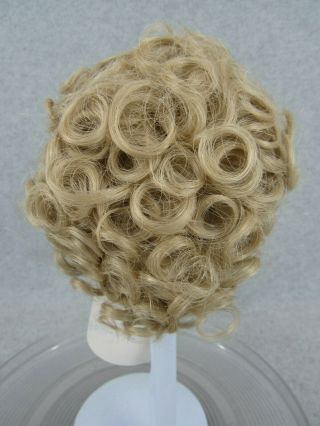 Global Doll Wig size 13 - 14 CURLY Lt.  Blonde with tag box & hairnet 2
