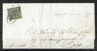 Italy Papal States 1852 Folded Cover With 2 C I Sass 2