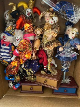 (12) Twelve Assorted Doll Collectible Porcelain Head,  Hands,  Feet And Musical