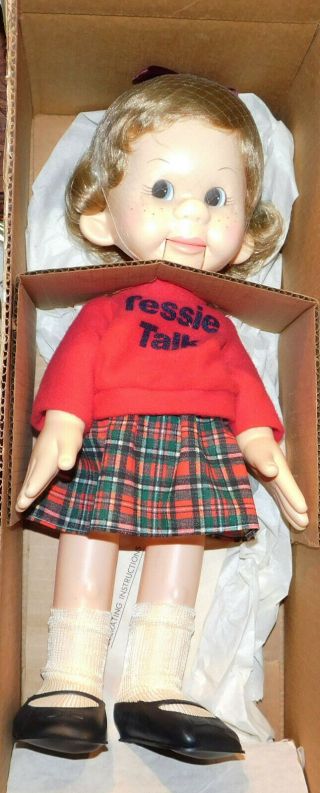 1974 18 " Horsman Hard Vinyl Tessie Talk Ventriloquist Doll Near