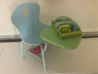 American Girl Doll AG School Desk Chair,  gently,  smoke - home 2