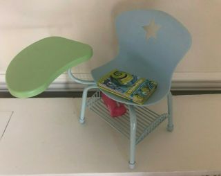 American Girl Doll AG School Desk Chair,  gently,  smoke - home 3