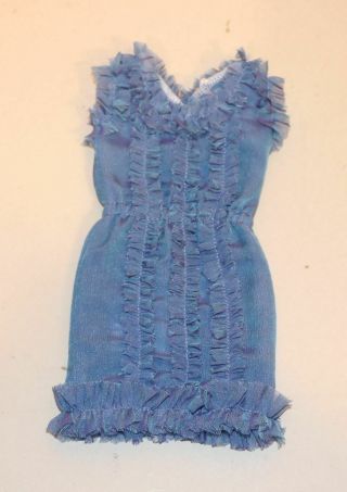 2011 Tonner Fashion Doll Outfit Ellowyne Wilde Raw Ruffles Blue Ruffled Dress