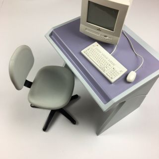 American Girl Doll Apple Macintosh Computer Desk Chair Mouse Retired