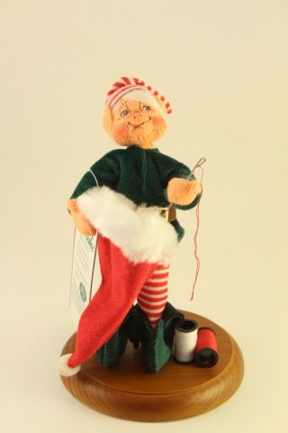 2002 Annalee Toy Doll 5 " Tailors Helper Elf W/ Needle & Thread 7338,  Bag