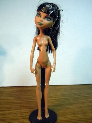 Monster High Cleo De Nile Gloom Beach Nude Doll W/ Earrings Loose Play