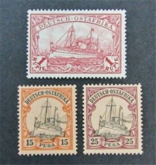 Nystamps German East Africa Stamp 15//19 Og H $55