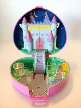 1992 Bluebird Toys Polly Pocket Pink Heart Starlight Castle Playset