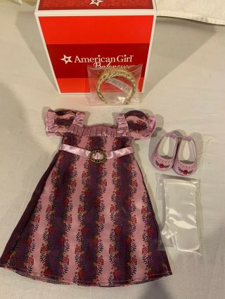 American Girl Caroline Holiday Dress Purple,  Gloves,  Shoes,  Headband,  Clothes