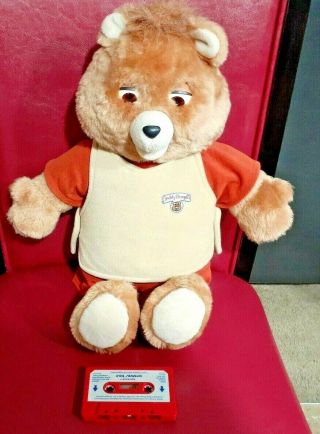 1985 Wow Talking Teddy Ruxpin With Moving Mouth And Eyes Answer Box Cassette