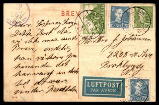 Mayfairstamps Denmark 1945 Kobenhagen To Brooklyn Ny Usa Postcard Wwb76079