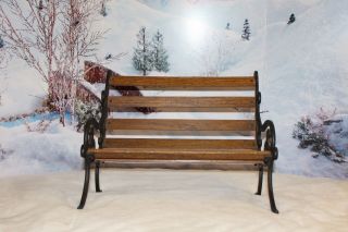 American Girl 18 " Doll Size Bench Wrought Iron & Wood 15 " L X 12.  5 " H X 8 " W