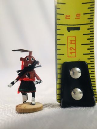 3/4” Miniature Hopi Kachina Doll Signed Artist Mj Dollhouse Miniatures Ooak 2