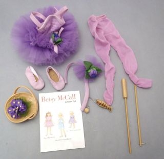 1996 Betsy Mccall Ballet Recital With Slippers Head Piece And Accessories