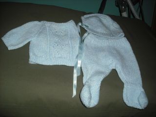 3 Piece Hand Knit Sweater Set Preemie Size