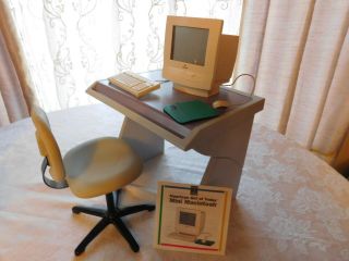 American Girl Doll Apple Macintosh Computer Desk Chair Mouse & Pad Retired