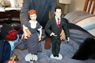 Ricky And Lucy Dolls. ,  Lucy In Her Dress And Ricky And Lucy.