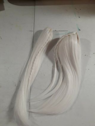 Sd Bjd 1/3 70cm White Wig Braids Ponytail Extension