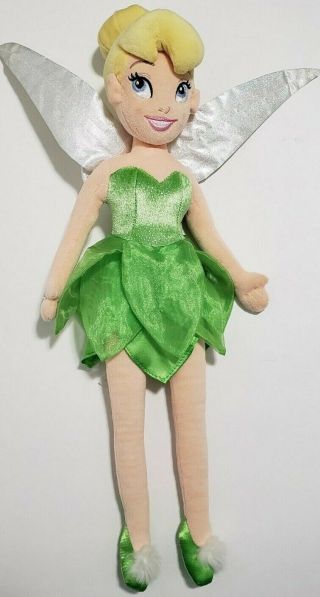 Disney Store Plush Tinkerbell Stuffed Toy Doll Fairy 21 " Euc Peter Pan