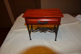 American Girl Doll Sized Wood And Metal Desk