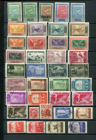 Spain,  Colonies Early Airmail M&u Lot 65 Stamps