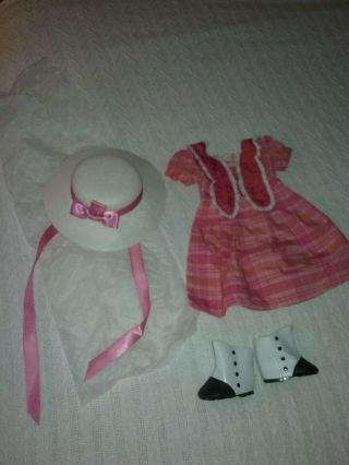 Retired Meet Outfit From Marie - Grace American Girl Doll Dress Boots Shoes