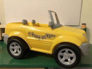 Barbie Jeep Truck Car Cali Girl 4x4 Beach Dune Vehicle Yellow Parts Missing 2002